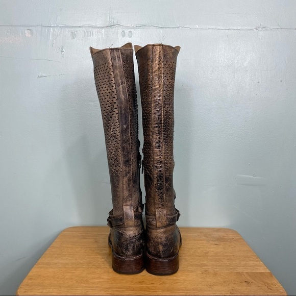 Bed Stu‎ Cobbler Series Biltmore Boots Black Brown Distressed Knee High Sz 7 - Picture 7 of 9